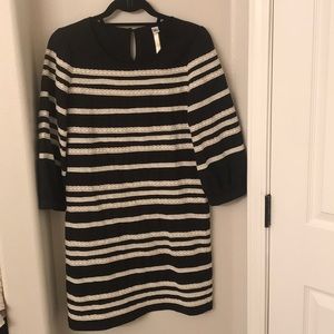 Uncle Frank black and white lace detailed dress